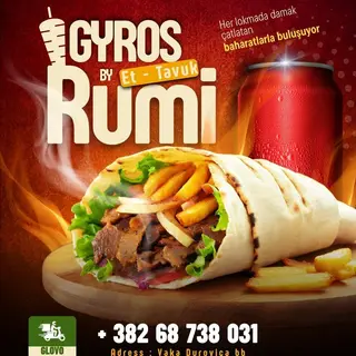 Et döner dürüm (Doner u tortilji od govedine) (Beef doner wrap) + cola