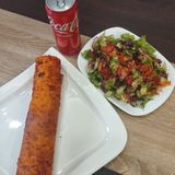 MENU 1: Harbiye Kebap Wrap + Salad + Coca Cola