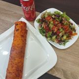 MENU 3: Chicken Skewer Kebap Wrap + Salad + Coca Cola