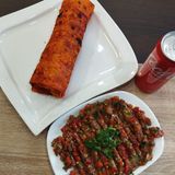 MENU 4: Chicken Skewer Kebap Wrap + Babaganuc + Coca Cola