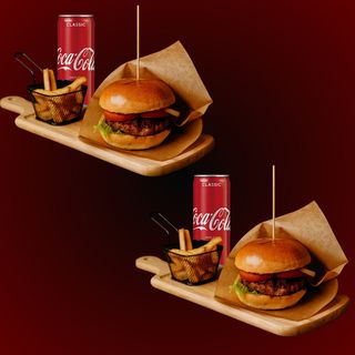 2 Mexican Burger + 2 Coca Cola + 2 French Fries