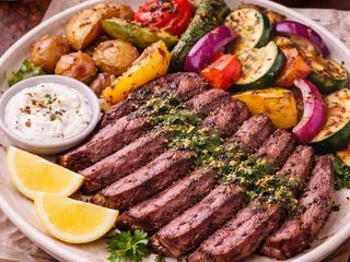 Slice steak with Veggies 350 gr