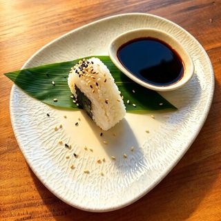 Onigiri with spicy prawn