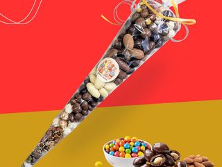 Poklon fišek coko dražeja, čoko bombona i orašastih plodova mix 500gr