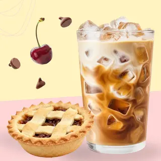Cappuccino (hladni) sa mini pitom od višnje ili kakaa