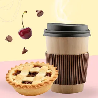 Cappuccino (vrući) sa mini pitom od višnje ili kakaa