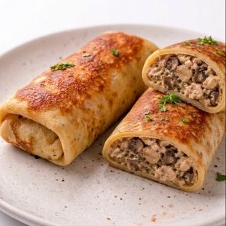 palačinke sa piletinom i pečurkama 200 gr