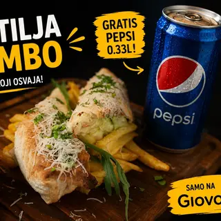 Tortilja piletina + Pepsi