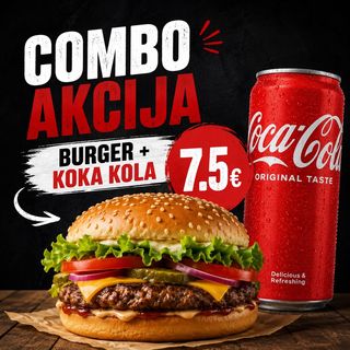 Combo akcija cheeseburger