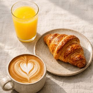 Croissant classic + cappucino 350 ml + orange juice