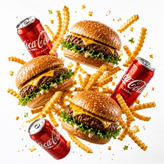 Burger combo • 3 x Teleća Burgera + 3 x Coca Cola