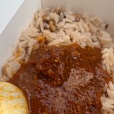 Rice and beans with beef 