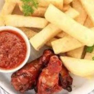 BOILED YAM X PEPPER SAUCE X BEAF