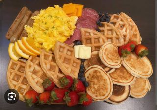Pancakes & waffles platter 