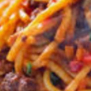 Chicken & Beef Jollof Spaghetti