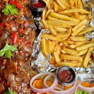 Extra Big Grilled Catfish With Chips & Salad, Always Available