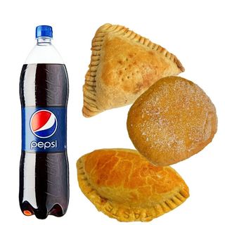 1 Meat Pie+1Chicken Pie+1Doughnut+60cl Pet drink