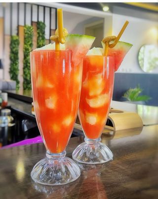 Pineapple, watermelon and orange mix