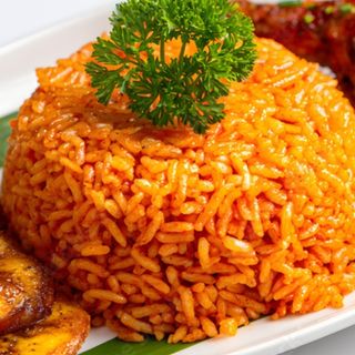 JOLLOF RICE - FISH AND PLANTAIN