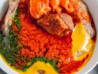 Black Amala & Choice of Soup