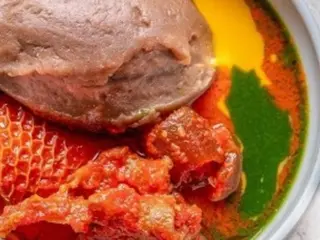 Abula Combo with Croaker Fish ( 3 Wraps of Amala, Gbegiri & Ewedu )