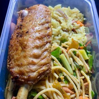 Fried rice and spag mix