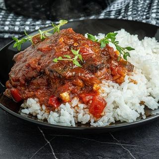 White Rice and  Stew