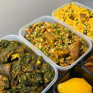 2 Goat Meat + Soup + Swallow