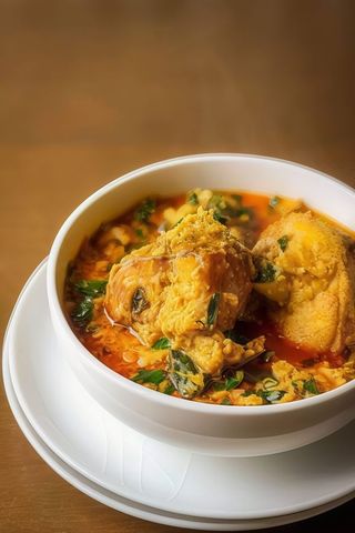 Egusi Soup + Goat or fish or beef +swallow