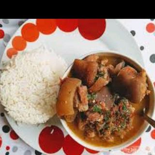 White Rice and Pepper Soup with Goat Meat/Chicken 