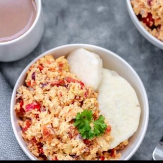 Boil Yam and Egg Sauce