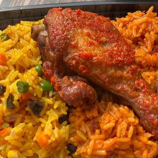 Jollof Rice & Fried Rice +Chicken