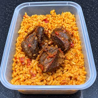 Jollof and Beef Combo