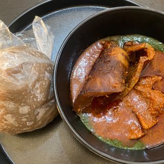 Amala, Ewedu and Stew