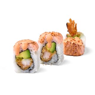 Smoky Tempura Prawn & Salmon Roll