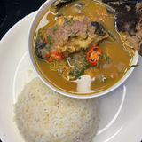 Cat fish pepper soup with plain rice