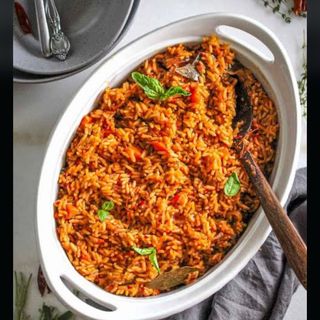 Jollof Rice with Beef & Egg