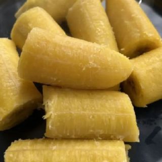 Boiled unripe plantain