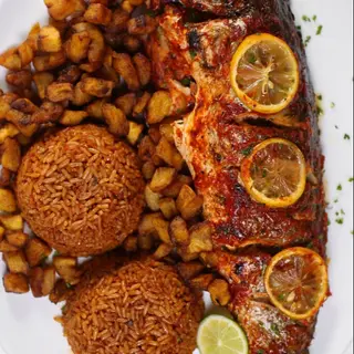 Jollof Rice with Crocker Fish 