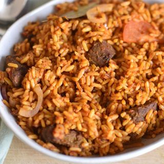 Delicious Jollof Rice with Beef