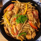 Shredded chicken or beef pasta