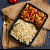 Basmati rice and chicken Chinese sauce 