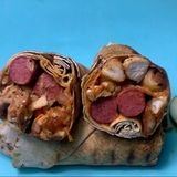 Double sausage chicken/beef shawarma