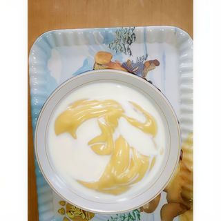 A Plate Of Pap With Milk & Sugar