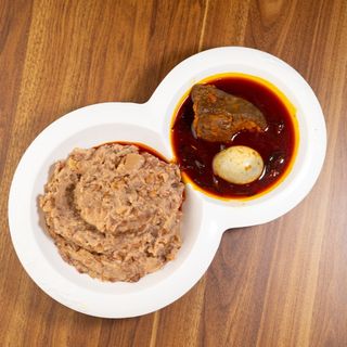 Ewagoyin, beef and egg