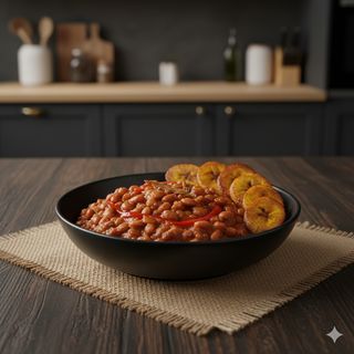 Porridge Beans & Fried Plantain