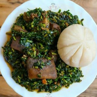 Vegetable Soup, Beef & Eba