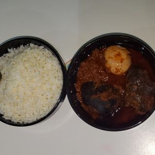 White Rice & Beef with Stew
