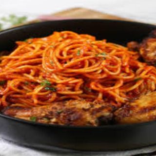 Stirfry Spaghetti With Boiled Egg 