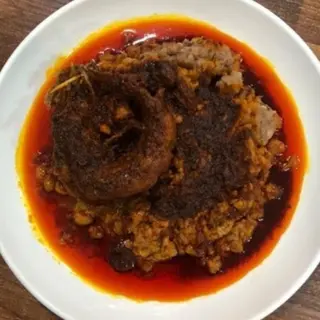 EWA AGONYIN WITH FRIED PLANTAIN